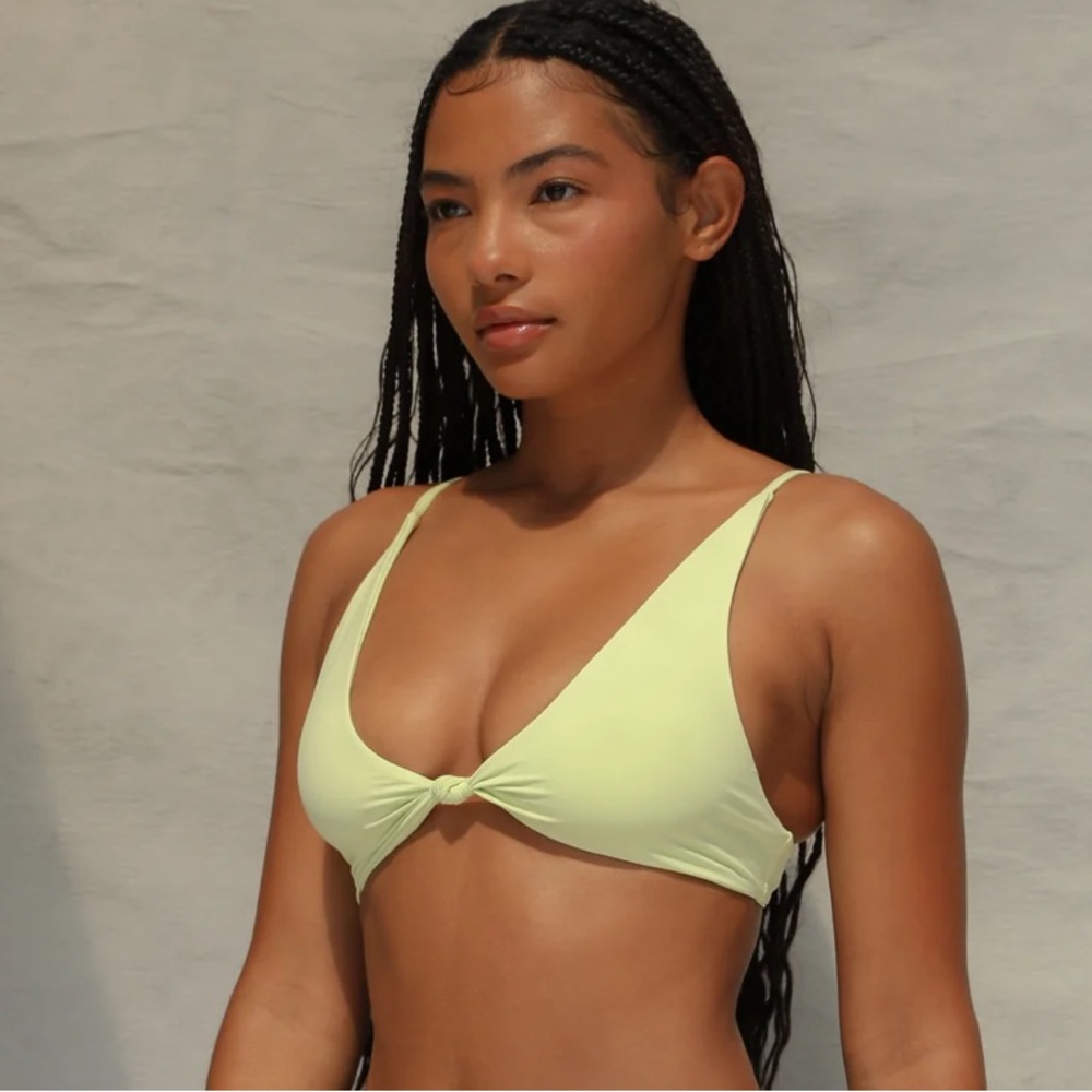 Toast Swim Signature Knot Top High Waisted Bottom in Succulent
